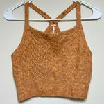 Free People Orange Cable Knit Tank Small Women Photo 0