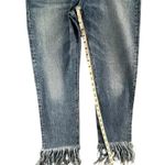 3x1 Revolve Jeans Womens 26 Stella Blue Button Fly Straight Crop Fringe Modern Photo 8