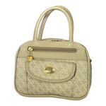 Via Prima Small structured Top Handle Handbag Neutral beige brown gold hardware Photo 9