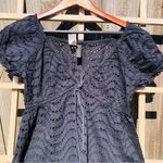 La Blanca  by Rod Beattie Black Babydoll Eyelet Swim Cover Up Dress S Photo 2