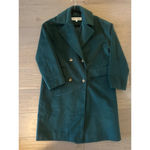Nine West  Women's Double Breasted Faux Wool Coat - Green Photo 2