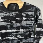 NEW Ali Miles Art to Wear Long Sleeve Tunic Blouse Women's Size Small Black Gray Photo 1