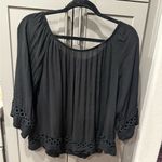 Elegant Black Women's Off the Shoulder Crochet Detail L Size L Photo 8