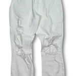 Abercrombie & Fitch  High Rise Mom Jeans Curve Love Distressed‎ White Denim 27/4R Photo 0