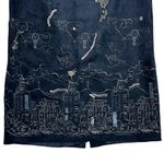 Renfrew Black City Skyline Embroidered Pencil Skirt Womens 8 Photo 2