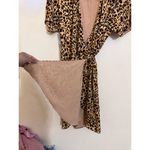 Babaton Aritiza  WALLACE Wrap Dress SIENNA/BLACK 75560 Size Medium Cheetah Leopar Photo 10