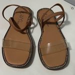 Wild Pair  Tan Sandals with Clear Strap Photo 0