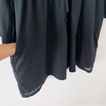 Banana Republic Button Down Waist Tie Long Sleeve Cami Dress in Black Photo 4