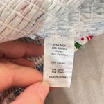 House of Harlow Blue White Toucan Smocked Beaded Tassel Crop Bandeau Top Large Photo 10