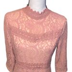 Downeast lace sheath dress mauve pink Medium High Neck Photo 4