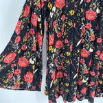Umgee  Babydoll Mini Dress Floral Flared Bell Sleeve Pullover Boho Tunic Top Photo 4