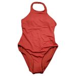 ANDIE Swim High Neck Halter Luzon One Piece Swimsuit Chili Pepper Red Size Large Photo 1