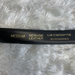 Liz Claiborne Vintage Green Crocodile Embossed Leather Belt Size Medium 1" wide Photo 2