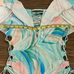 Tinibikini On or Off Shoulder Pastel Floral Tropical One Piece Swimsuit Large Photo 7