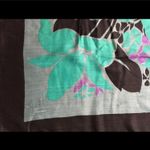 Purple/green multi square floral scarf 34x34 Purple Photo 3