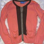 Vera Wang  Pink Brown Button Down Cardigan w/ Pockets Size XSmall Photo 0