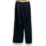 Madewell  The Harlow‎ Wide-Leg Linen Blend Pants in True Black Sz 0 NEW Photo 5