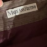 Mary Ann Restivo Vintage Midi Gold Brown Blue Purple Mini Stripes Skirt SZ 12 Photo 8