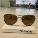 Kate Spade  Brown Aviator Sunglasses with Double-Bridge Design Photo 2