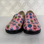 Alegria ‎ Keli Sugar Skulls Pink Nursing Clogs Día de los Muertos Shoes Size 38 Photo 13