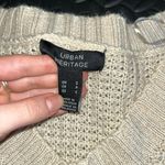 Urban Heritage Cream Knit V Neck Sweater Size Small Photo 1