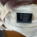 Lafayette 148 New York Brown Linen/Silk Blend Animal Print Skirt Size 4 Photo 5