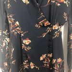 Equipment  Long Sleeve V-Neck Floral Faux Wrap Dress Size XS Photo 6