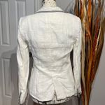 ZARA Vintage Linen Blazer Trimmed Fit Flare Summer Work Beach Preppy Tomboy Vacations Travel Photo 2