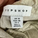 Topshop Cream Paper Bag Linen High Rise Shorts 6 Photo 4