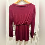 Lulus Casual Charmer Burgundy Long Sleeve Bodycon Mini size S Red Photo 5