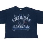 Red White and Blue American Baseball Cropped T Photo 0