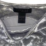 EXPRESS Vintage gray crunched velvet high neck bodysuit Photo 3