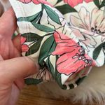 Kona Sol Pink White & Green Floral Open Back Ruched One Piece Swimsuit Photo 5