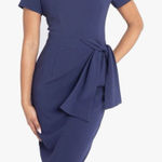 Black Halo Nave Blue Ponte Knit Harbor Sheath Dress Size 4 Photo 0