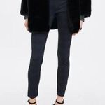 ZARA  Women‎ Size M Mid Rise Legging Collection Plaid Stretch Skinny Gray button Photo 0