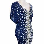 Carmen Marc Valvo  Swimwear Cover Up Blue Gold Photo 3