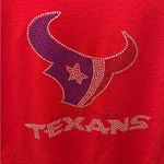 Jerzees Women’s NWOT- Houston Texans Bedazzled Short Sleeve Shirt- Large Photo 1