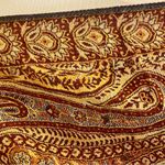 Red Gold Floral Indian Pashmina Shawl Wrap Scarf Fringe Tassel Womens One Size Photo 5