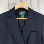 Ralph Lauren Lauren  Blazer Jacket‎ Womens 6 Black Worsted Wool Double Breasted Photo 1