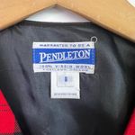 Pendleton  Red Plaid Wool Vest Size 8 Waistcoat Made USA Vintage Button Up Top Photo 2