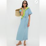 Tuckernuck  Pomander Place Clarissa Belted Jersey Maxi Dress Slate Blue Medium Photo 14