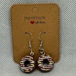 Handmade Chocolate Donut Earrings Brown Photo 0