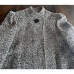 Vintage Tweed Long Winter Coat Jacket Women's Black Gray Long Sleeve Classic Black Size undefined Photo 4