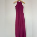 Azazie Purple High Neck Formal Maxi Dress Bridesmaid Evening Gown Prom  Size A4 Photo 5