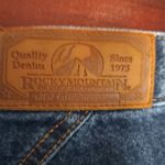 Rockies 27x27 Womens High Rise Rodeo Cowgirl Western Cotton Dark Denim Jeans Blue Size 27 Photo 6