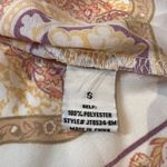 Böhme Women's S Multicolor Long Sleeve Blouse Smocked Neck Artcore Boho Orange Photo 6