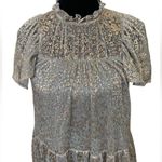 Anthropologie Flutter sleeve mock neck tiered maxi dress Photo 4