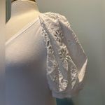 A loves A  white eyelet puff sleeve shirt. Size Small Photo 5