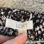 Loft Black and White Paisley Linen Shorts Medium Photo 1