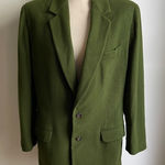 DKNY Vintage 1990s  Wool Cashmere Blazer Green Two Button Hong Kong Size 10 Photo 0